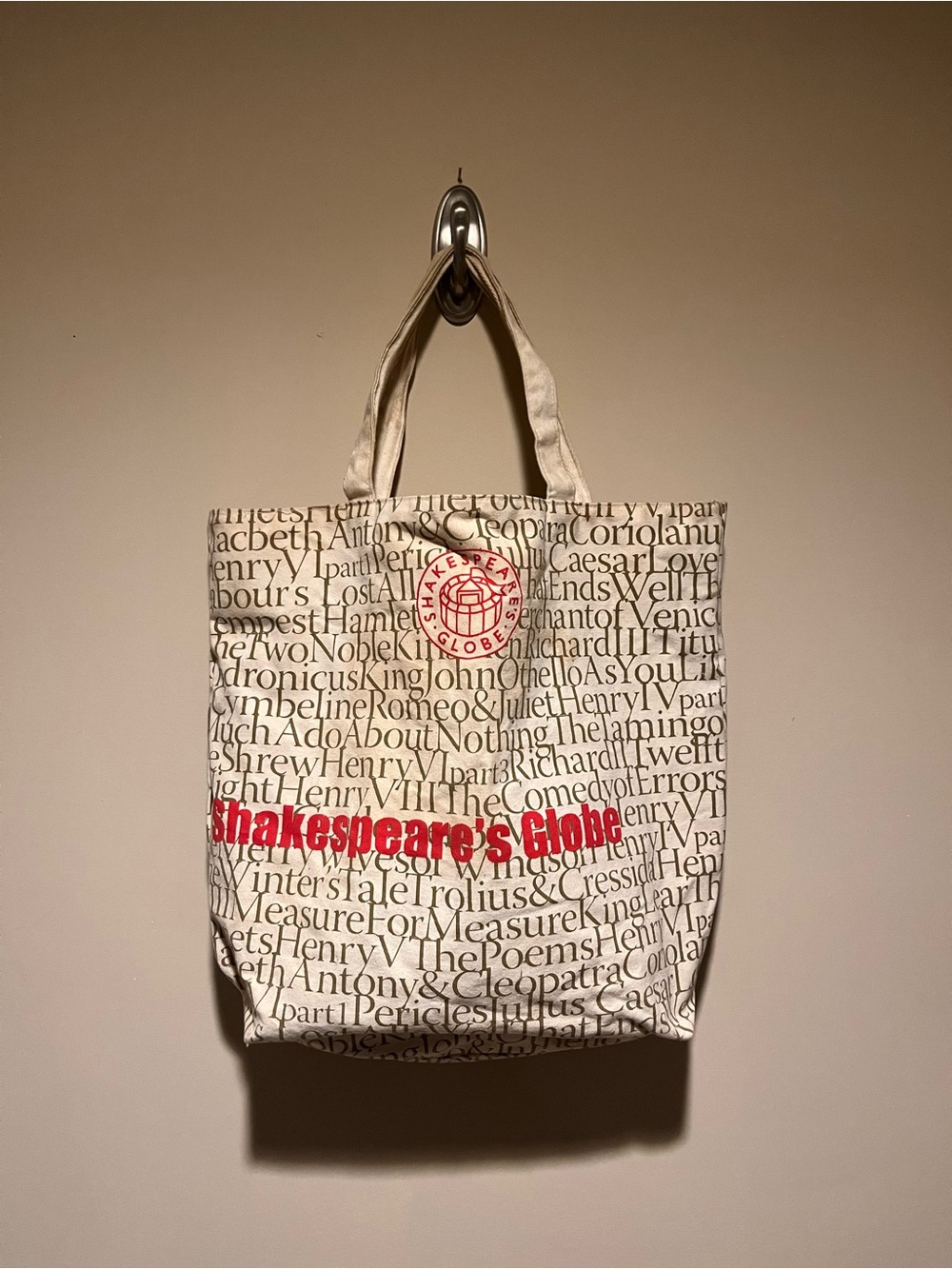 Shakespeare Canvas vintage Tote Bag England